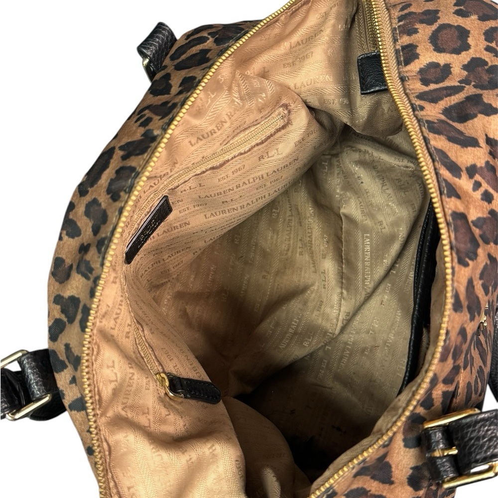 Leopard Print Tote Bag - Brown Pattern - Picture 5 of 7